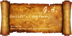 Gelléri Adrienn névjegykártya